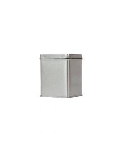 Lata cuadrada color plata 125gr