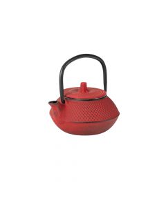 Tetera de hierro roja